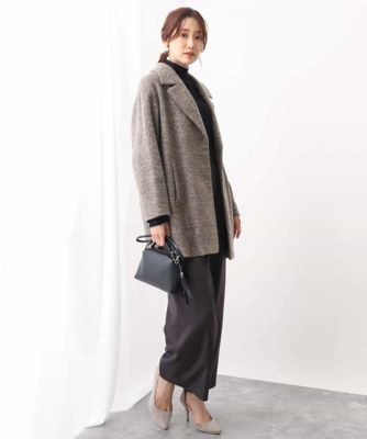 グレンチェック柄スライバーコート | MK MICHEL KLEIN (Women