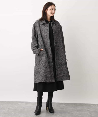 ループツイードヘリンボーンステンカラーコート | ファッション・服 