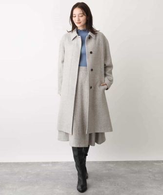 ループツイードヘリンボーンステンカラーコート | MK MICHEL KLEIN