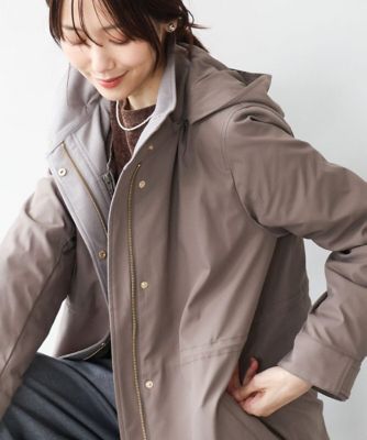 撥水／リサイクルダウン］ダウンライナー付きフーデットコート | MK