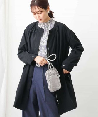 ノーカラーナイロンコート×フード付き中綿ジレ　ツインセット／３ｗａｙ