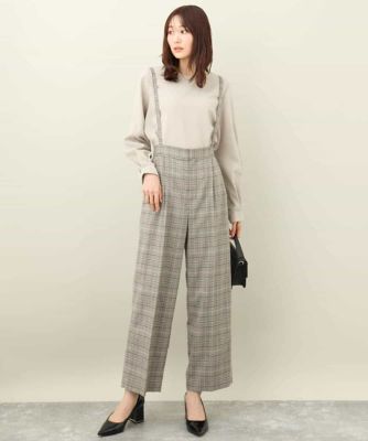 バックパール調釦タックスリーブブラウス／洗える