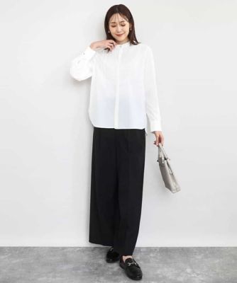 フロントピンタックレースブラウス／洗える | MK MICHEL KLEIN (Women