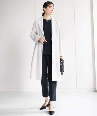 パール調デザインブラウス／制菌加工／洗える
