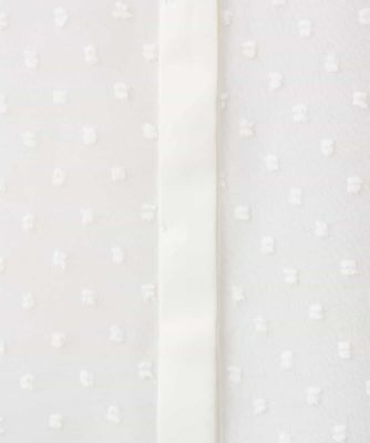ドットカットジャガードシフォンブラウス／洗える