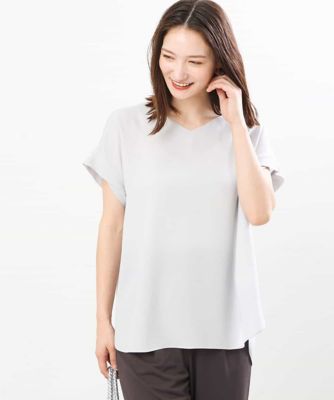 ＜MK MICHEL KLEIN (Women)＞シフォンＴブラウス／洗える