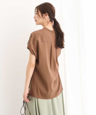 ＜MK MICHEL KLEIN (Women)＞スキッパーデザインブラウス／洗える