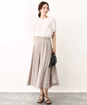 ピンストライプ柄シアーブラウス／洗える