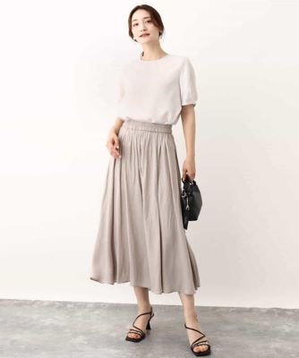 ピンストライプ柄シアーブラウス／洗える