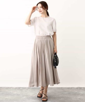 ピンストライプ柄シアーブラウス／洗える