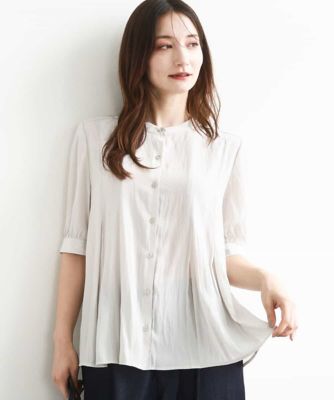 ＜MK MICHEL KLEIN (Women)＞五分袖チュニックブラウス／ＵＶカット／接触冷感／洗える