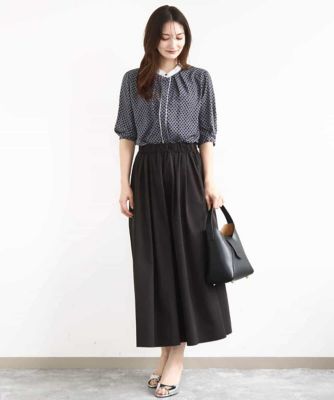 ⭐️月末限定価格⭐️イッセイミヤケコレクションラインプリントブラウス極美品❣️ イッセイミヤケISSEY MIYAKE 消しプリーツ切替ドルマンスリーブ