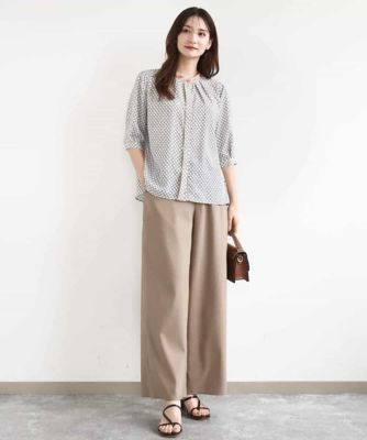 幾何プリント配色ブラウス／接触冷感／洗える | MK MICHEL KLEIN