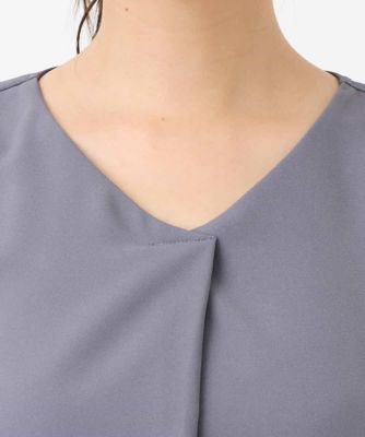 タックVネックブラウス／洗える | MK MICHEL KLEIN (Women)/エムケー