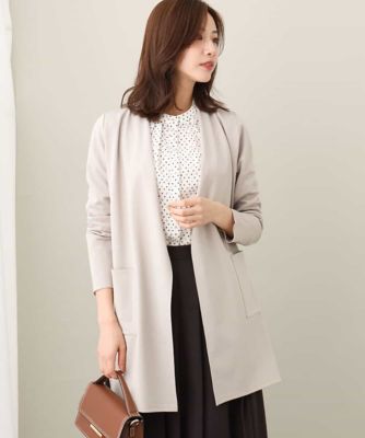 ＜MK MICHEL KLEIN (Women)＞シルケットリバー着流しカーディガン／洗える