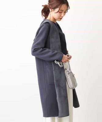 ＜MK MICHEL KLEIN (Women)＞裏起毛リバーカーディガン／洗える