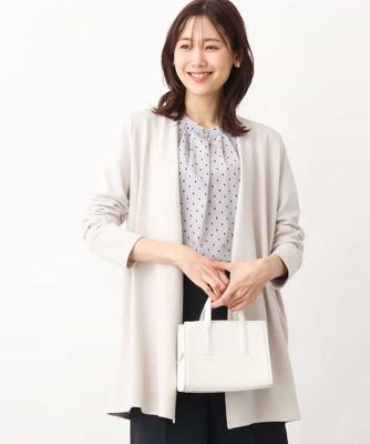 ＜MK MICHEL KLEIN (Women)＞ダブルフェイス着流しカーディガン／洗える