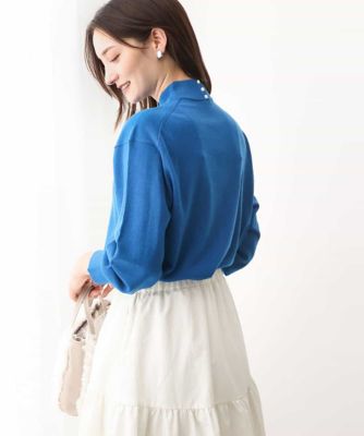 ＜MK MICHEL KLEIN (Women)＞パフスリーブハイゲージニット／洗える