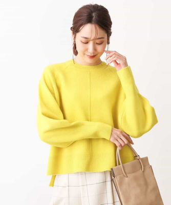 ＜MK MICHEL KLEIN (Women)＞ショート丈ウールニット／洗える