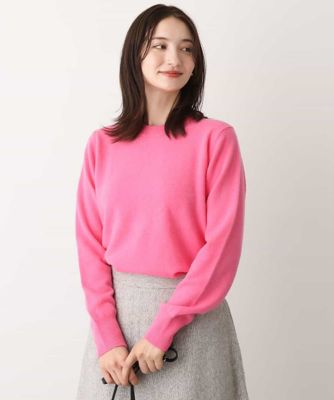 ＜MK MICHEL KLEIN (Women)＞ａｉｒｗｏｏｌパール調釦バックデザインニット