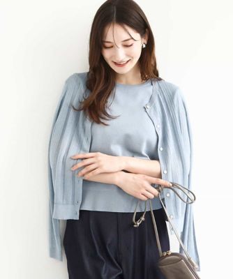 ＜MK MICHEL KLEIN (Women)＞シアーニットアンサンブル／洗える