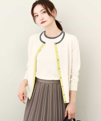 ＜MK MICHEL KLEIN (Women)＞配色カラーニットアンサンブル／洗える