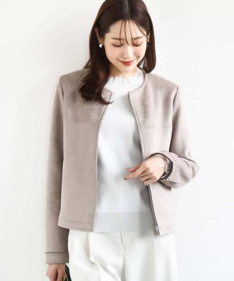 フェイクスウェードショートブルゾン／洗える | MK MICHEL KLEIN