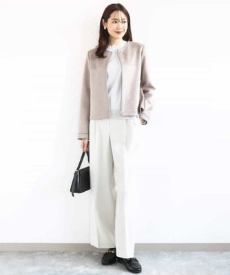 フェイクスウェードショートブルゾン／洗える | MK MICHEL KLEIN