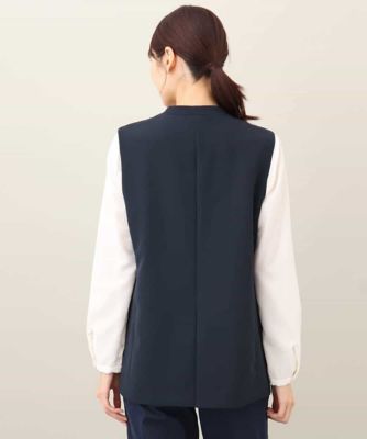 MK MICHEL  / エムケーミッシェルクラン Vネックノーカラージレ/制菌加工/洗える Vネックノーカラージレ／制菌加工／洗える | MK MICHEL KLEIN