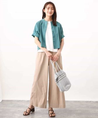 ［きれいめ派に］フレンチスリーブ　ロゴＴシャツ／接触冷感／洗える