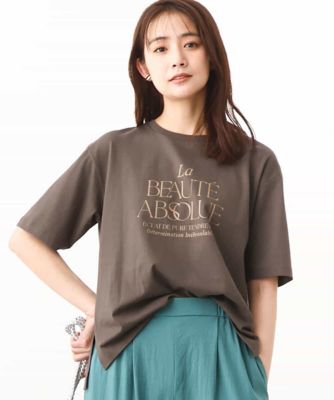 ＜MK MICHEL KLEIN (Women)＞［カジュアル派に］ハーフスリーブ　ロゴＴシャツ／接触冷感／洗える