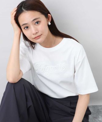 MK MICHEL KLEIN (Women)/エムケーミッシェルクラン リラックスシルエット　ロゴＴシャツ／接触冷感／洗える