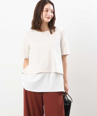 ＜MK MICHEL KLEIN (Women)＞レイヤードデザインカットソー／洗える