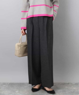 ツイード調両面起毛ワイドパンツ／洗える | MK MICHEL KLEIN (Women