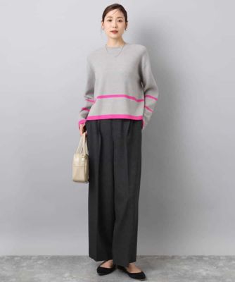 ツイード調両面起毛ワイドパンツ／洗える | MK MICHEL KLEIN (Women