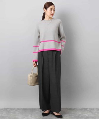 ツイード調両面起毛ワイドパンツ／洗える | MK MICHEL KLEIN (Women