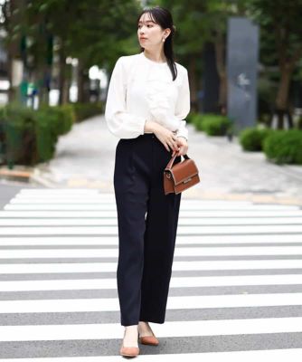 ハイウエストワイドパンツ／撥水加工／洗える | MK MICHEL KLEIN