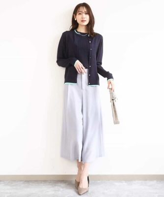 サイドプリーツガウチョパンツ／洗える | MK MICHEL KLEIN (Women