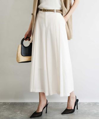 ＜MK MICHEL KLEIN (Women)＞［ＵＶカット／洗える］ストレッチ　タックガウチョパンツ