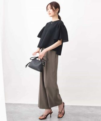 Reflaxストライプ柄ワイドパンツ／洗える | MK MICHEL KLEIN