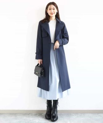 トレンチディティールロングコート／撥水／洗える | MK MICHEL KLEIN