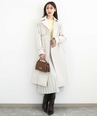 ＜MK MICHEL KLEIN (Women)＞トレンチディティールロングコート／撥水／洗える