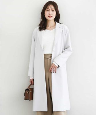 ⭕️期間限定 ホワイトクロスミンクロングコート ダブルクロスノーカラーコート（51101501） | Rose Tiara