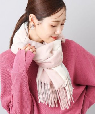 MK MICHEL KLEIN (Women)/エムケーミッシェルクラン 大判チェック柄ストール/洗える 01ピンク スカーフ・ショール【三越伊勢丹/公式】