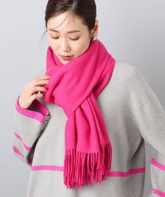 MK MICHEL KLEIN (Women)/エムケーミッシェルクラン 大判無地ストール/洗える 03ピンク スカーフ・ショール【三越伊勢丹/公式】