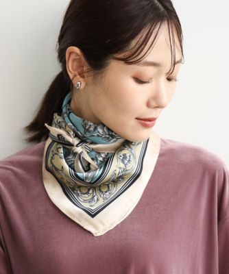 洗える］フォレストモチーフスカーフ | MK MICHEL KLEIN (Women