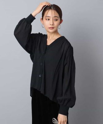 バックギャザーデザインカーディガン／洗える | MK MICHEL KLEIN