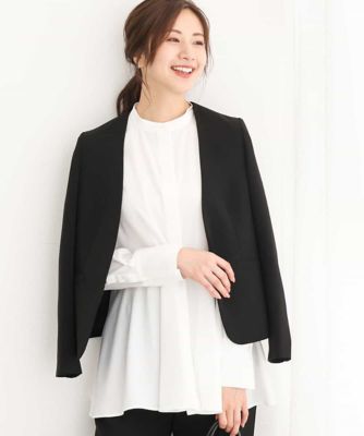 ＜MK MICHEL KLEIN (Women)＞ベーシックカラーレスジャケット／店舗限定／洗える