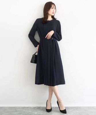 みつ様 サテンジョーゼット プリーツワンピース／洗える | MK MICHEL KLEIN