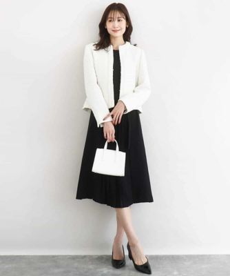 サテンジョーゼット　プリーツワンピース／洗える